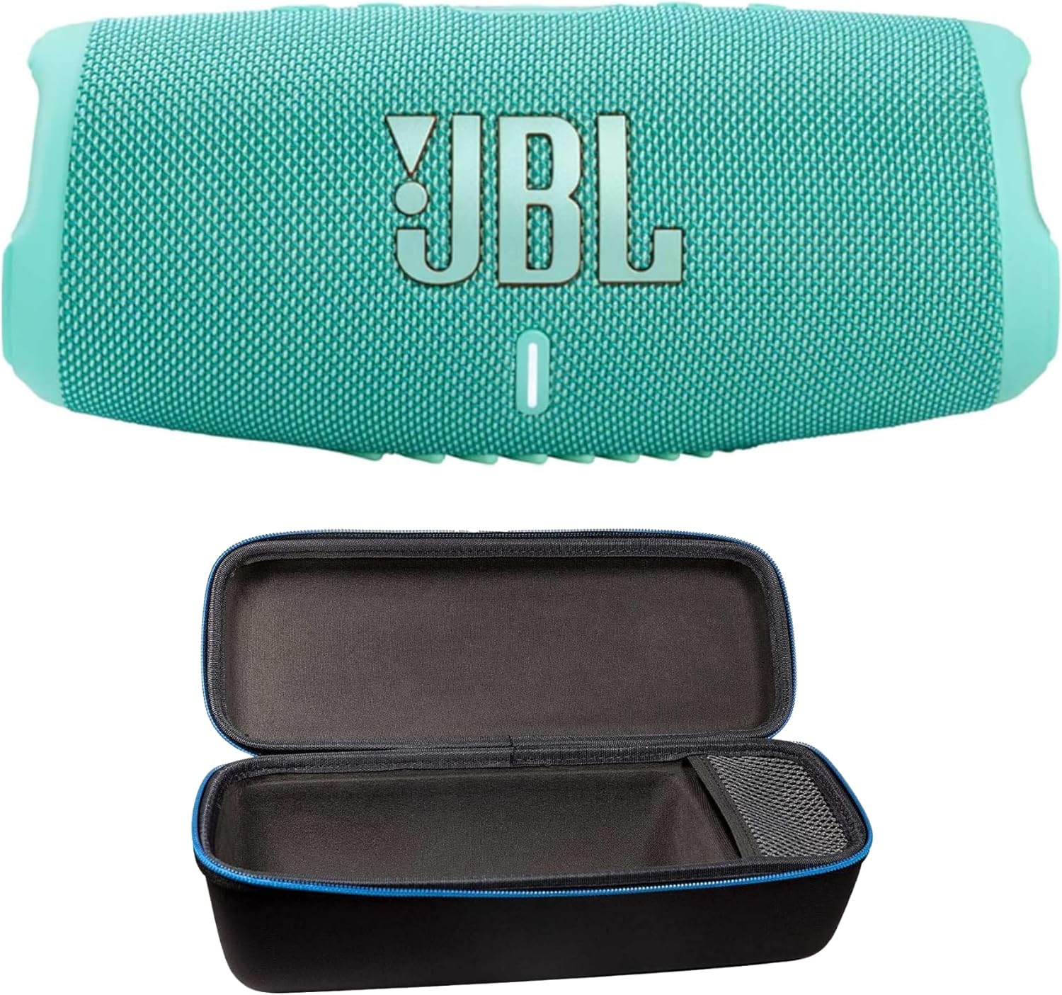 JBL Charge 5 (Teal) + Bundle with divvi! Protective Hardshell Case (Black)
