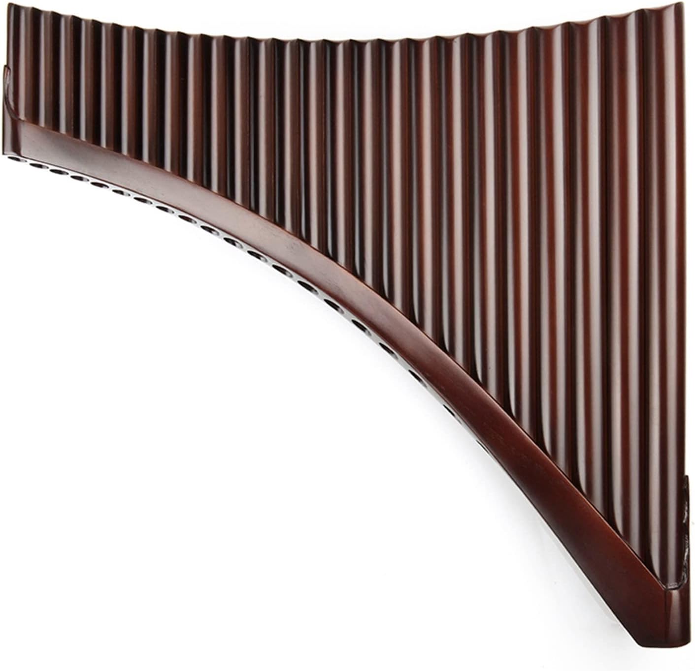 25 Pipes C Key Brown Pan Flute Traditional Woodwind Instrument Bamboo Handmade Pipe (Color : Right)