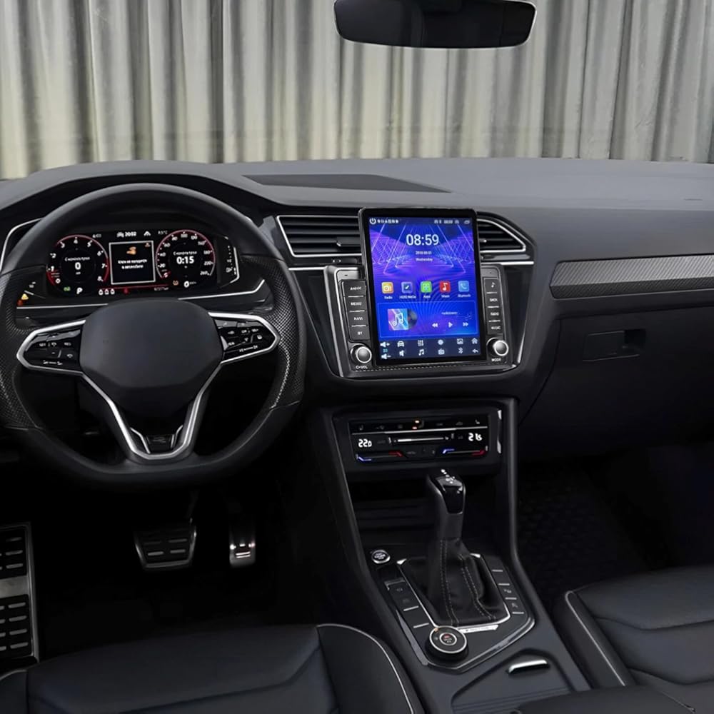 with Wireless Carplay Screen for Volkswagen Multivan 2008 4G+64G Car Radio Stereo with Wireless Carplay&Android Auto Support Bluetooth/Voice Control/GPS/WiFi/Backup Camera/SWC/FM, 9.7