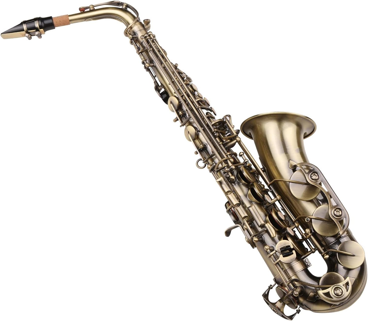 Sax Beginners Kit E- Flat Alto Saxophone Brass Lacquered Gold EB Sax Woodwind Music Instruments Case Neck Straps Mouthpiece Saxophone Alto Wind Instrument