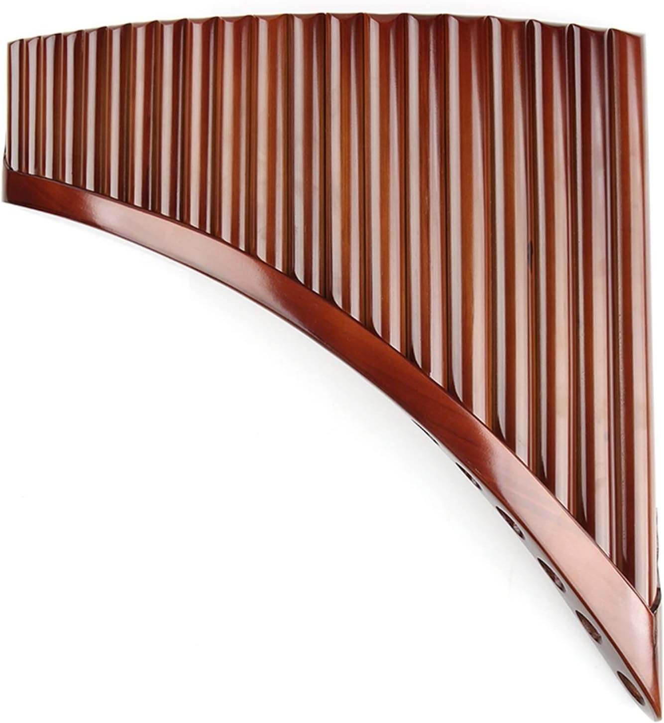 PanPipes Woodwind Instrument 20 Pipes Pan Flute E Key Folk Musical Instruments Brown Colour Woodwind Instrument Handmade