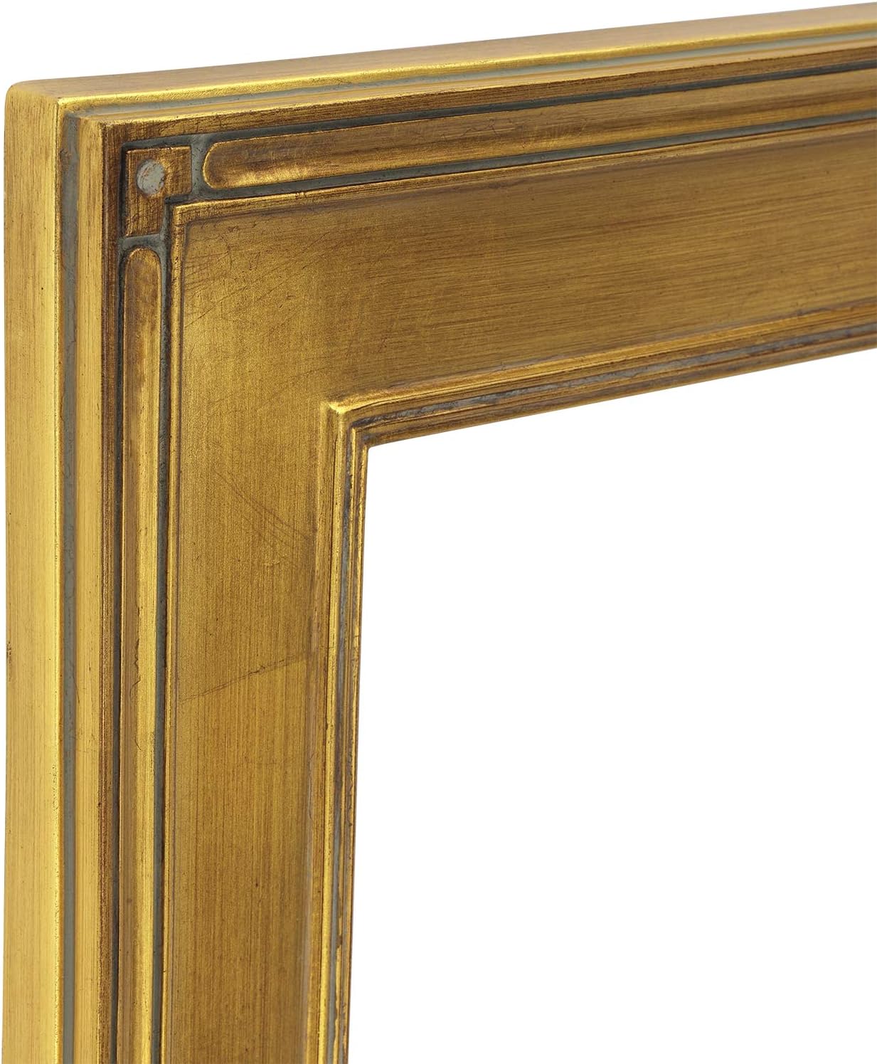 Creative Mark Plein Air Museum Collection De Stijl Open Back Art Frame - 11x14-6 Pack Gold - Art Deco Wood Composition Hand-Leafed Museum-Quality Closed-Corner | Does Not Include Glass or Backing