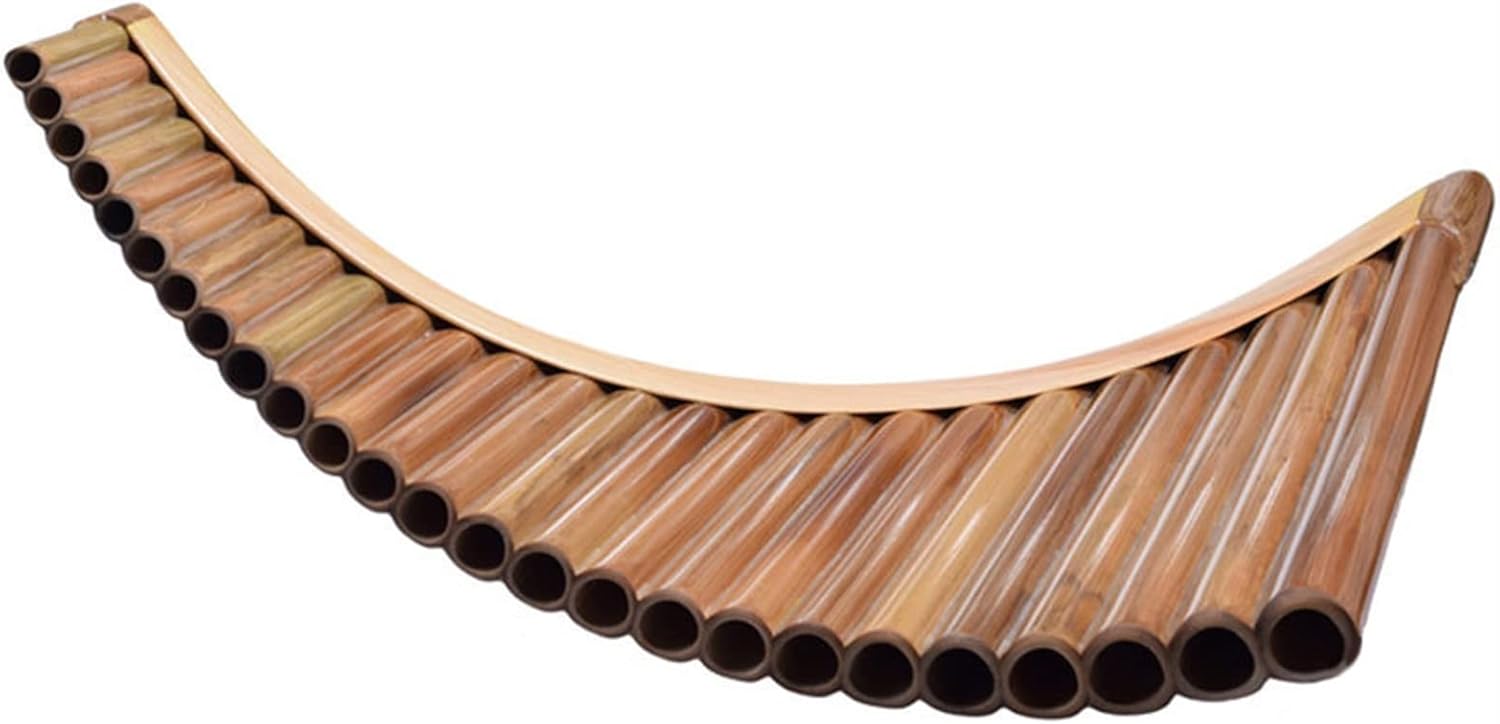 PanPipes Woodwind Instrument 25-Pipe Professional Playing Pan Flute Bitter Bamboo G/C Pai Xiao