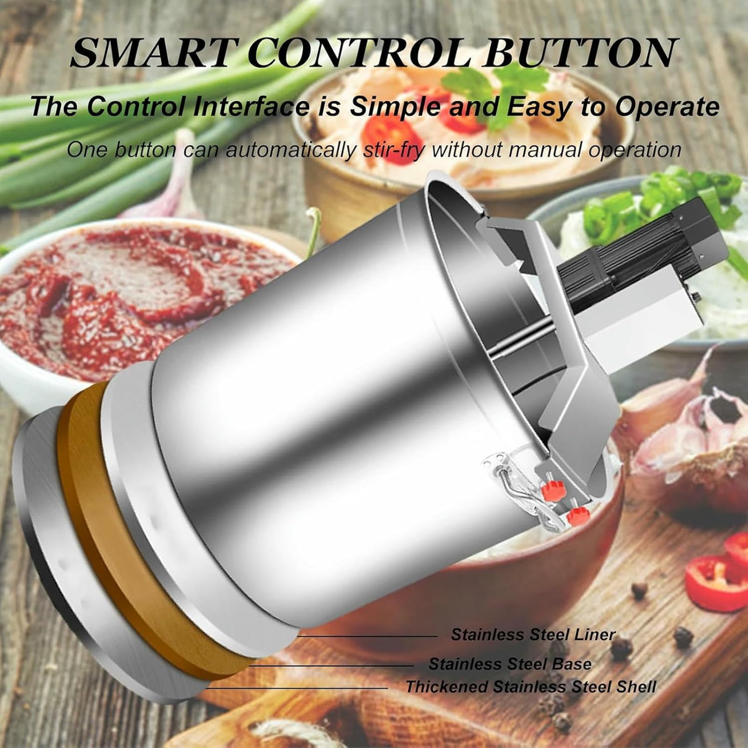 40L Automatic Cooking Pot with Stirrer, Electric Stuffing Maker, Stuffing Maker, for Soup Chilli Tomato Sauce Fruit Jams Porridge