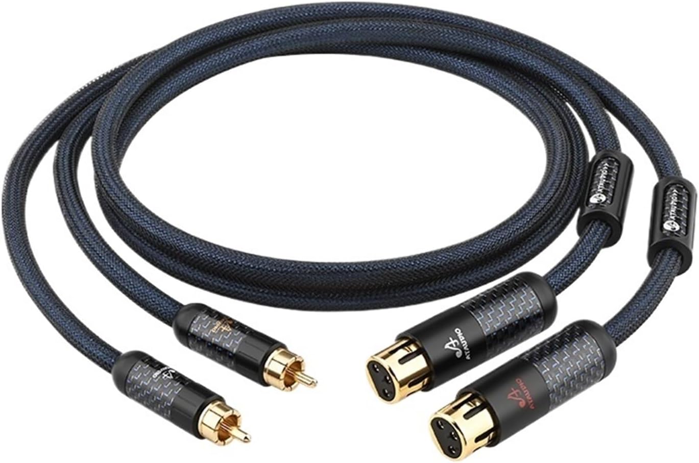 2RCA to 2XLR Cable Pure Silver RCA to XLR Balanced Female Plug Audio Cable for CD DVD RCA Interconnect Cable(2RCA to 2XLR Female,5m)