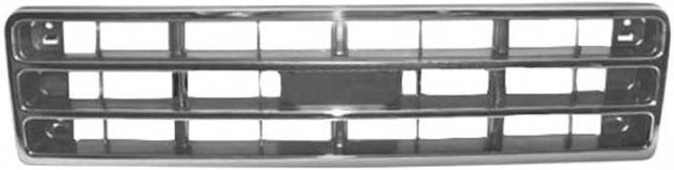 For Ford F-150 / F-250 / F-350 Grille Assembly 1989 1990 1991 | Chrome Shell w/Painted Dark Argent Insert | Plastic | FO1200141 | E9TZ8200A