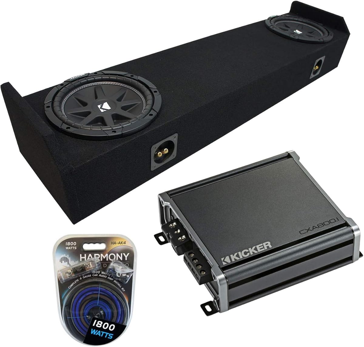 Harmony Audio HA-AK4 Compatible with Honda Ridgeline 2006-14 Truck Car Stereo Complete 4 Gauge 1800W Amp Install Kit, 43C104-N 10