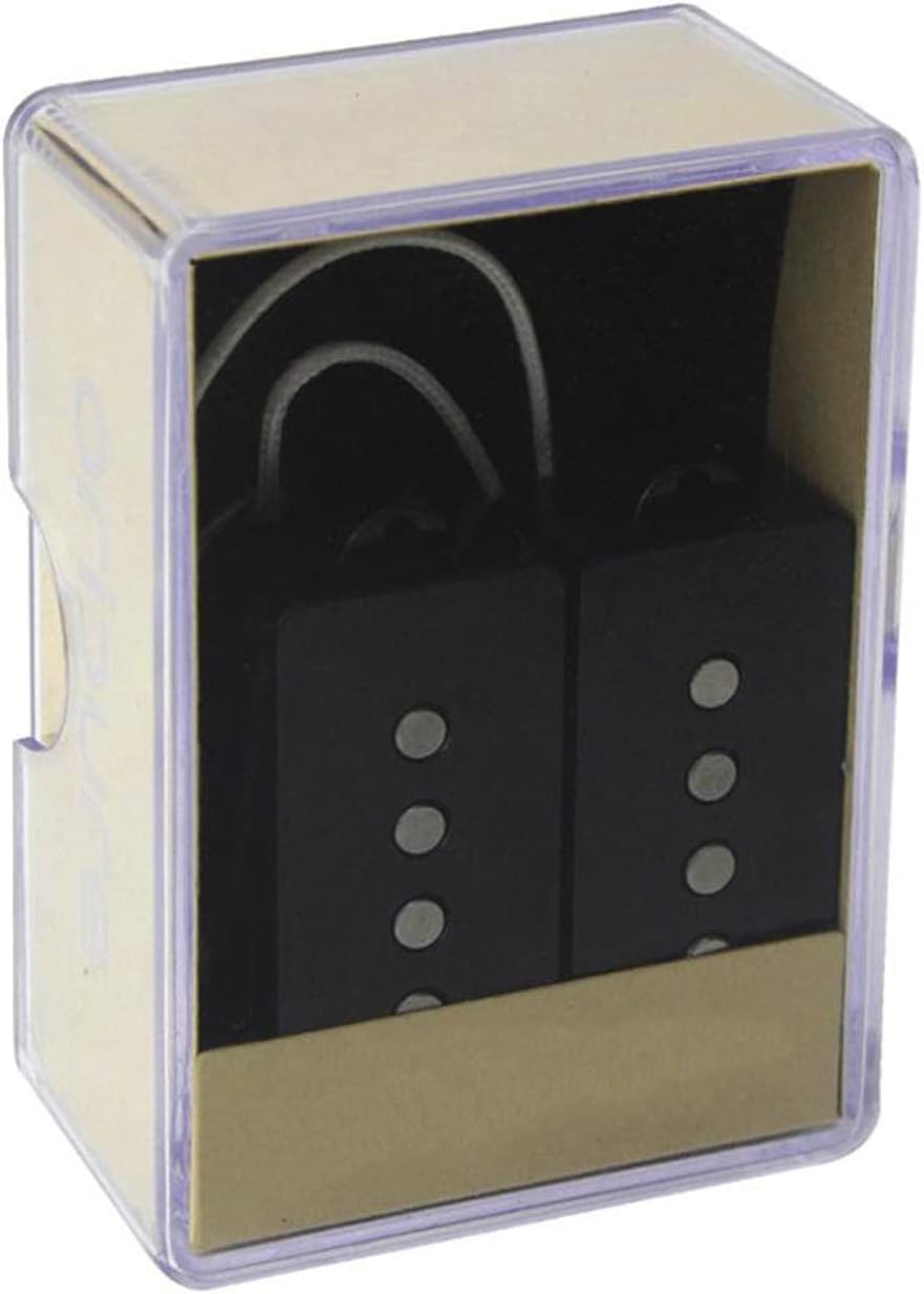 4 String Bass Pickup Set Noiseless Alnico 5 Bass Pickup Black for Precision PB Bass Humbucker Guitar Pickup