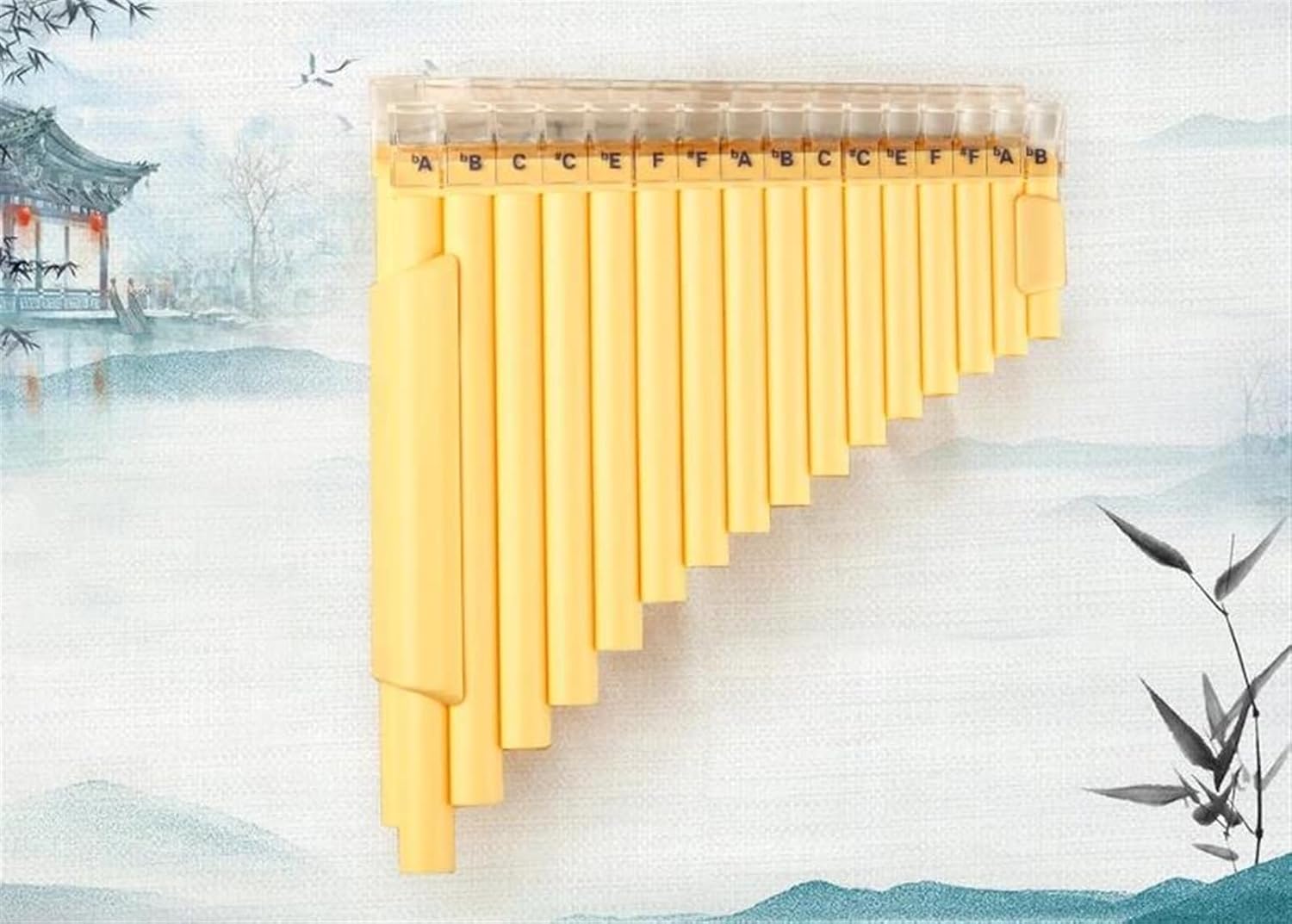32 Pipes Pan Flute Double Pipes G Key Plastic Traditional Woodwind Musical Instrument For Musical Lover