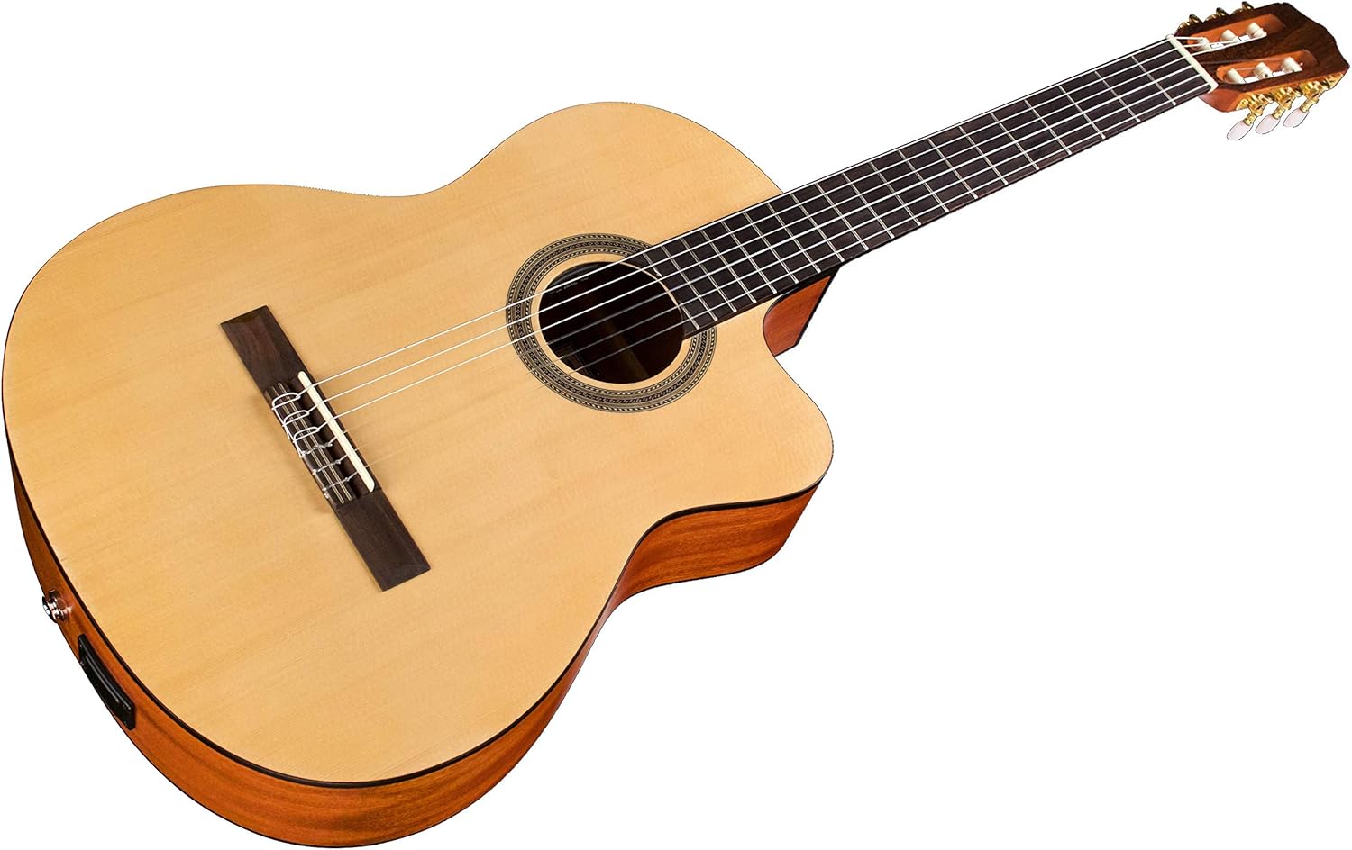 Cordoba C1M-CE Acoustic-Electric Cutaway Nylon String Classical Guitar, Natural, Protégé Series