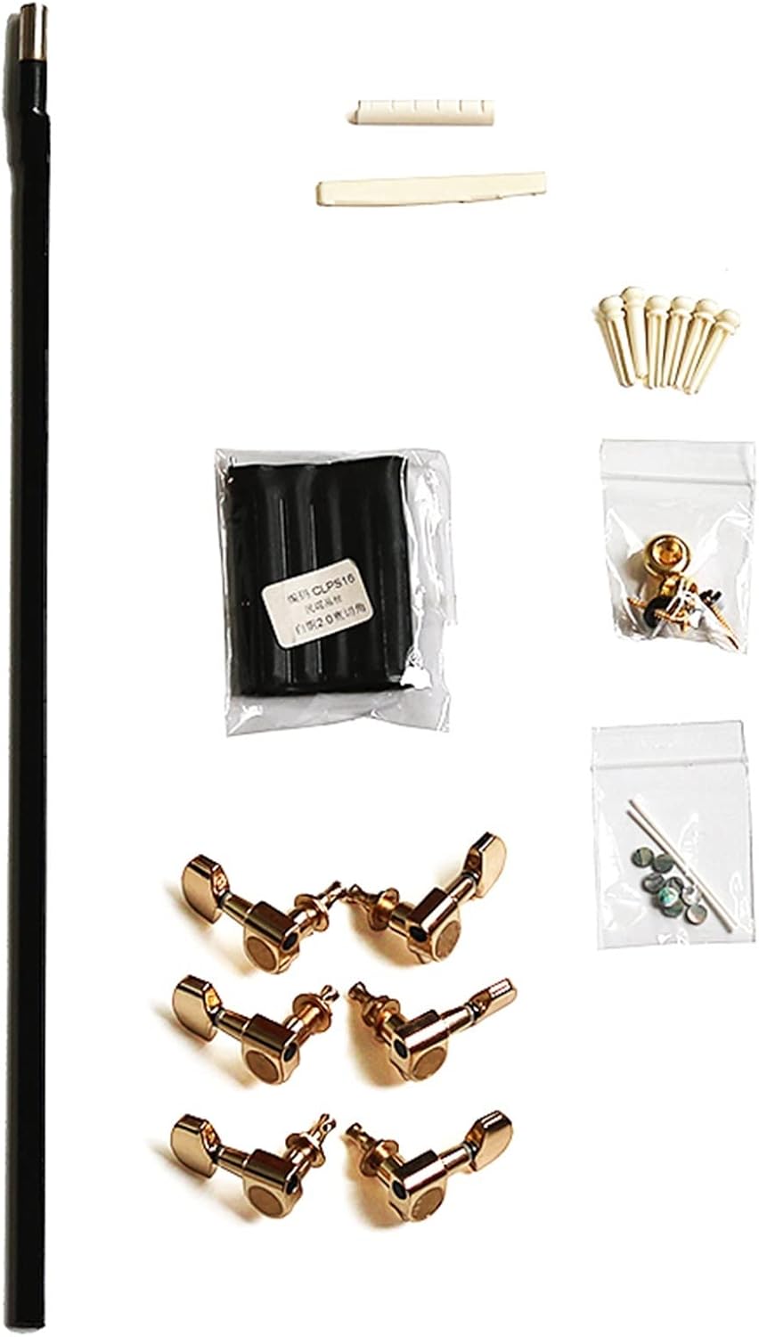 Folk Guitar with Hand Guard Combination Material Rosewood Full Single Barrel Spruce Panel Handmade Guitar DIY Guitar Kit (Color : 1)