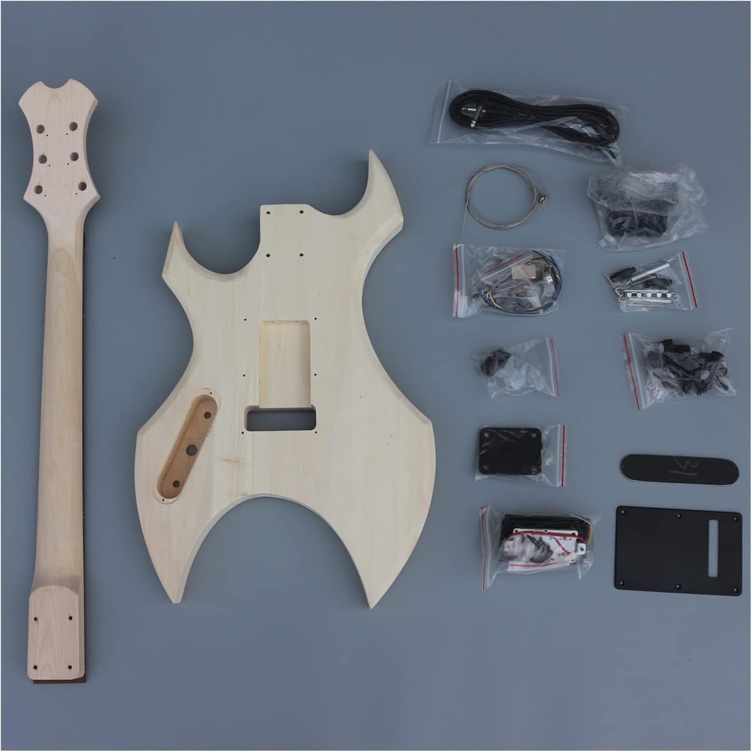 DIY Electric Guitar Kit Basswood Body Mahogany Neck 24 Frets Rosewood Fretboard with Electric Guitar Hardwares