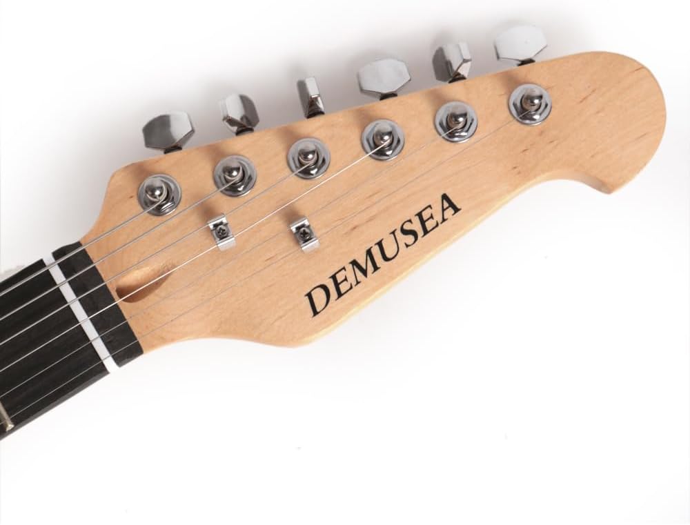 Electric Mini Guitar 36Inch 3/4 Short Scale Blueburst Color sss Pickups One Volume One Tone 5 Ways Toggle Portable For Starter Beginner Travel And Practice With Gigbag Strap Total