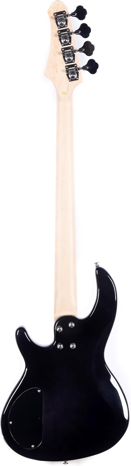 Grote GTBS-01 Electric Bass Guitar 4 String Maple Headstock Maple Neck Poplar Body (Black)