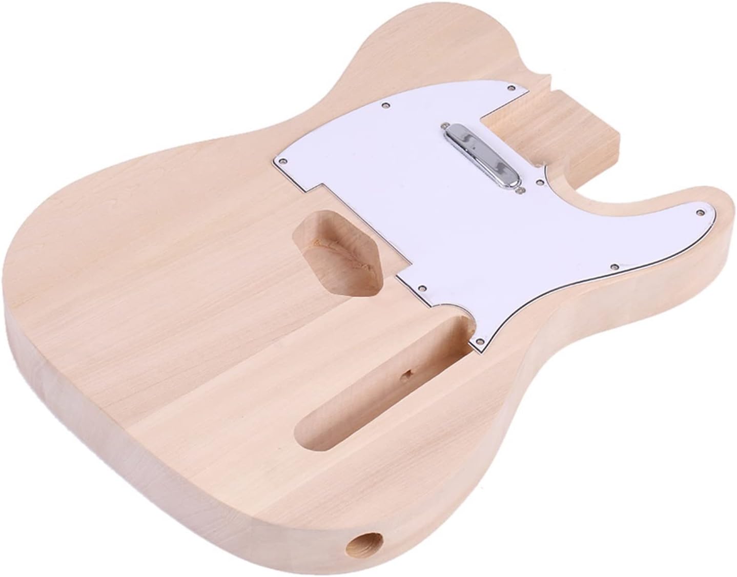 37 Inches Unfinished Electric Guitar DIY Kit Basswood Body Maple Neck Rosewood Fingerboard and Guitar Parts Unfinished Guitar Body