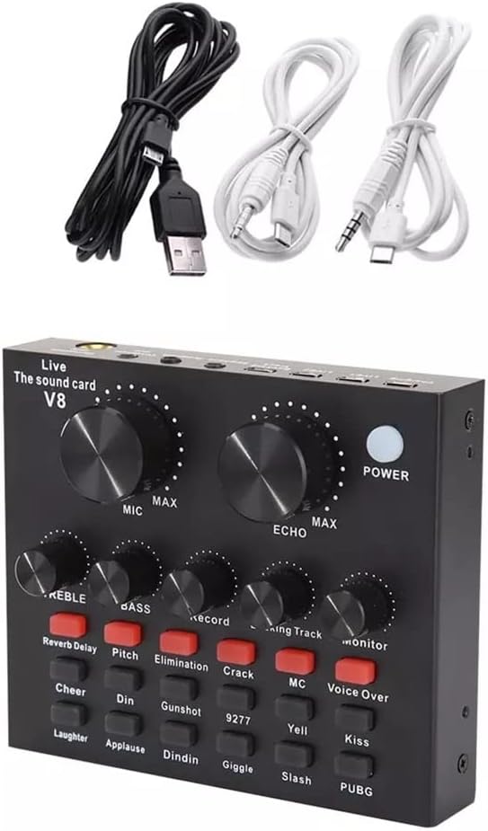 BM 800 Professional Audio V8 Sound Card Set Condenser Microphone for Podcast Recording Live Broadcast