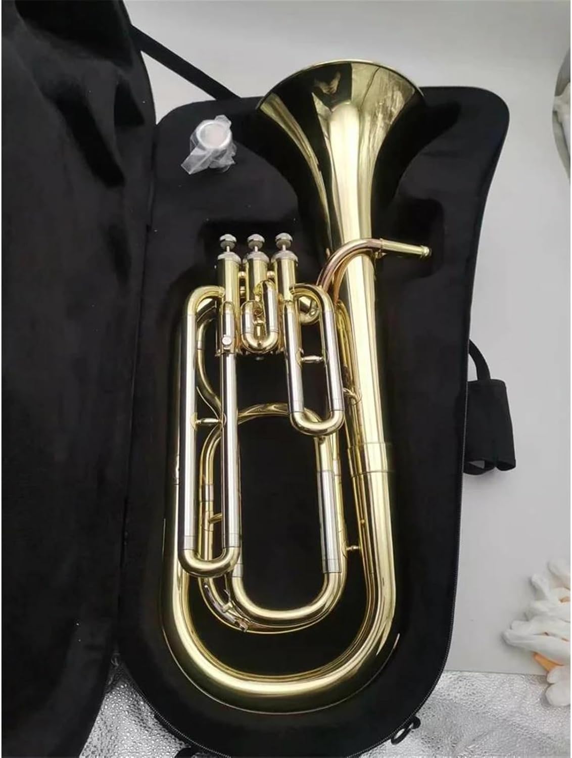 Beginner euphonium Baritono B-flat Tenor Professional-grade Tone Three-key Euphonium Instrument Gold Lacquer Surface