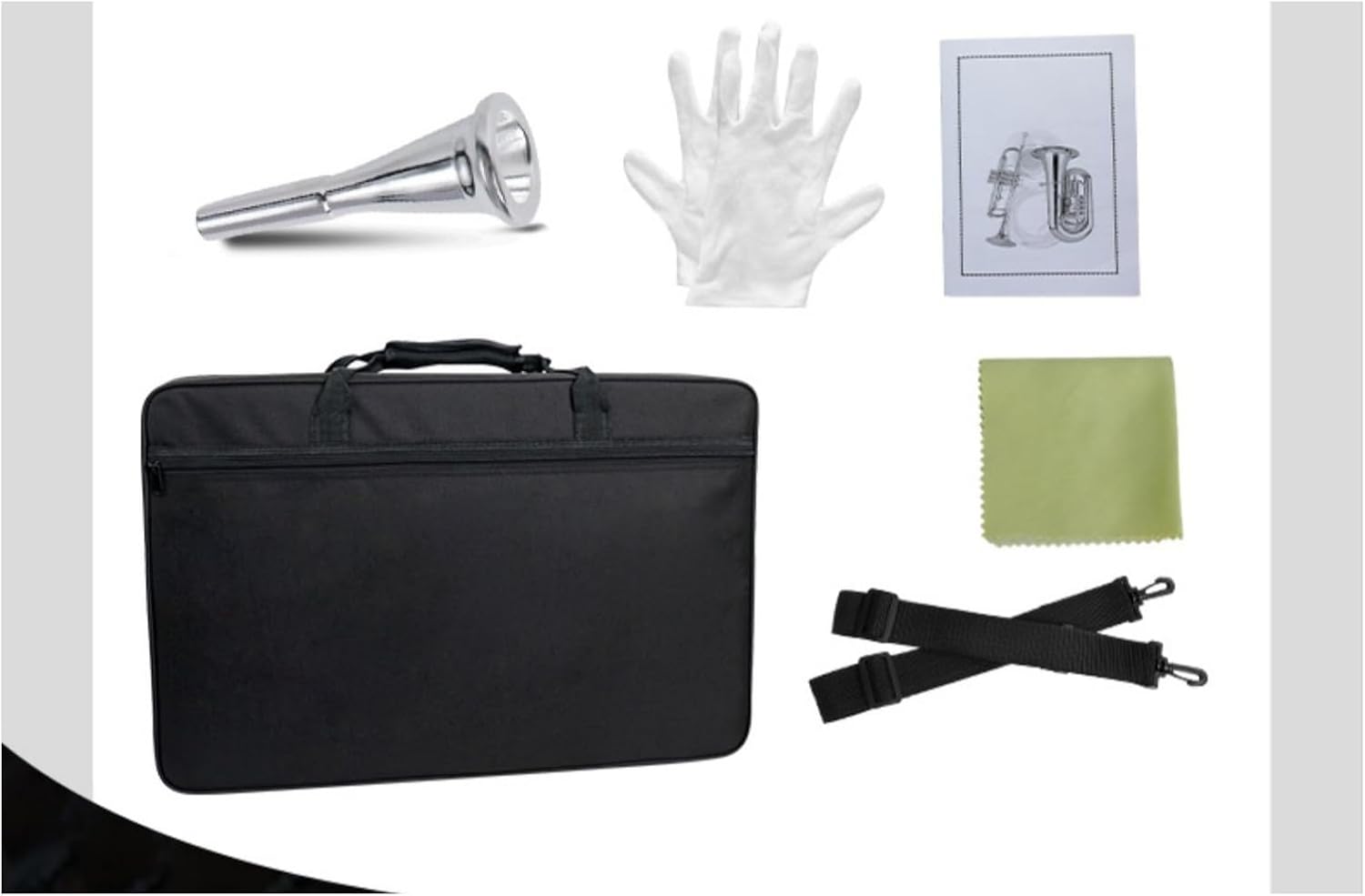 B flat 4 key single row French horn brass instrument