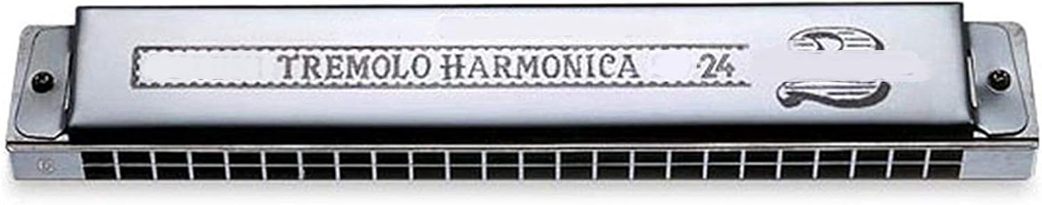 Harmonica 2 Timer Tremolo Harmonica 24 Holes Traditional Dual Notes Key C Harp Brass Reeds Musical Instruments