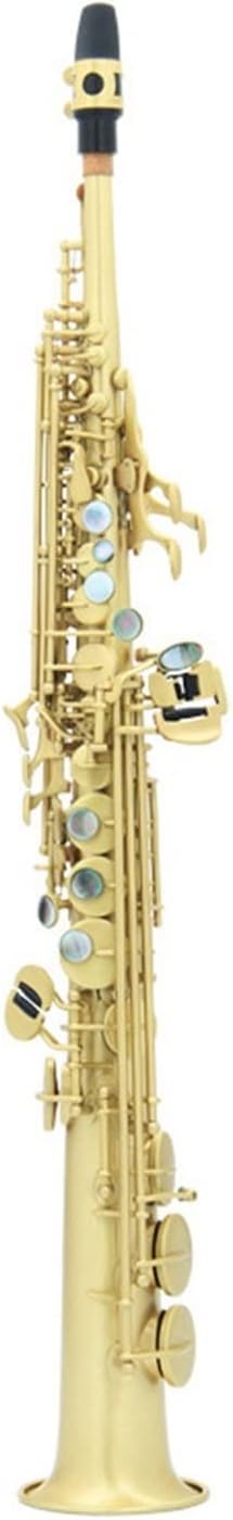 B-Flat Integrated Straight Saxophone/Wind Instrument Full Body Brushed