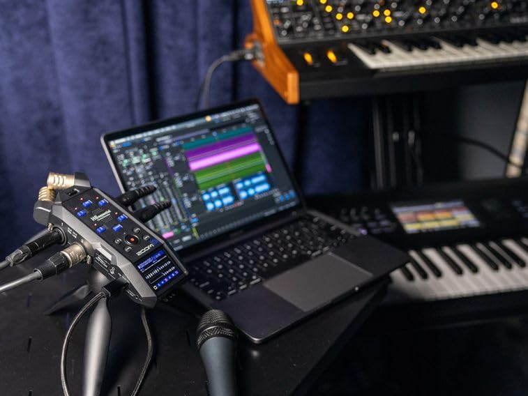 Zoom H6essential 6-Track 32-Bit Float Portable Audio Recorder with 32GB microSD Card, USB-C Cable, 10' XLR Cables and AA Batteries