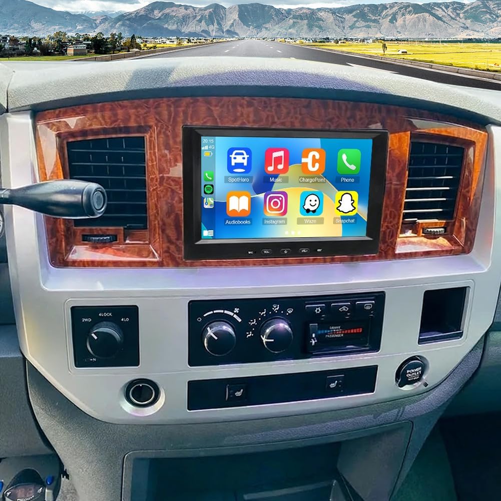 2G+64G Car Radio Upgrade for Dodge Ram 4500 2006-2008 with Wireless CarPlay and Android Auto, 6.86 Inch Touchscreen Android 13 Double Din Car Stereo w/Bluetooth GPS WiFi FM RDS SWC Camera