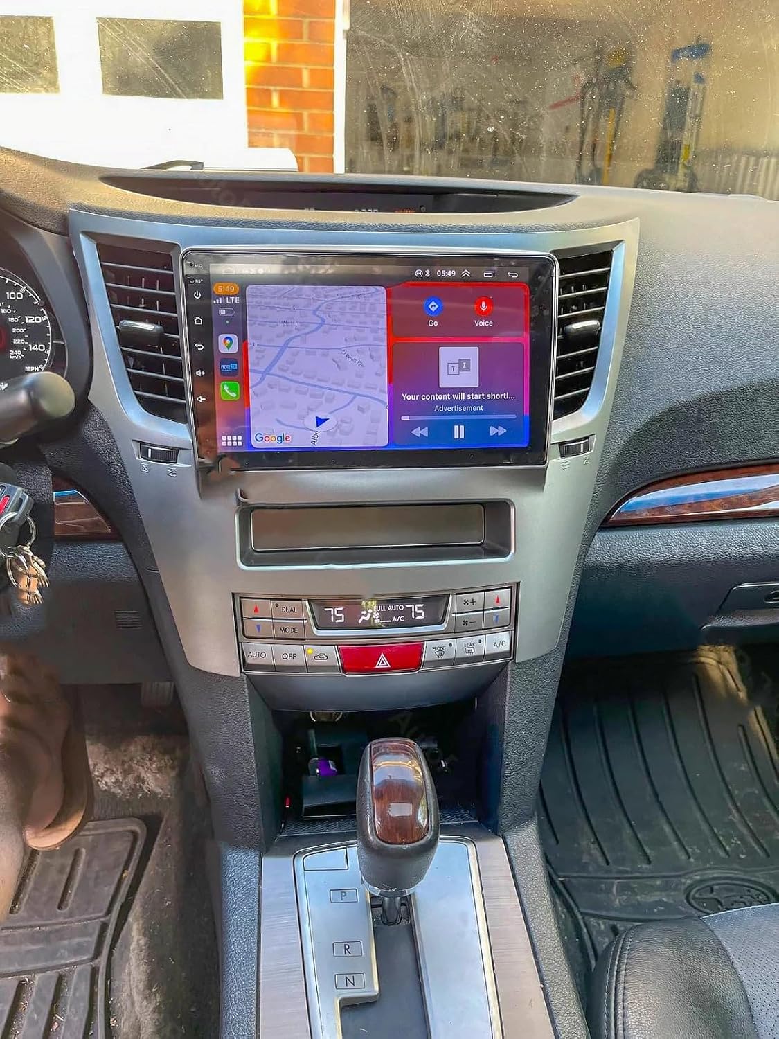 Double Din Radio for Subaru Outback 2012 Android Car Radio Upgrade Compatible with Wireless Carplay Android Auto Touchscreen Stereo Bluetooth GPS Navigation Head Unit WiFi AM/FM Backup Camera 4G+64G