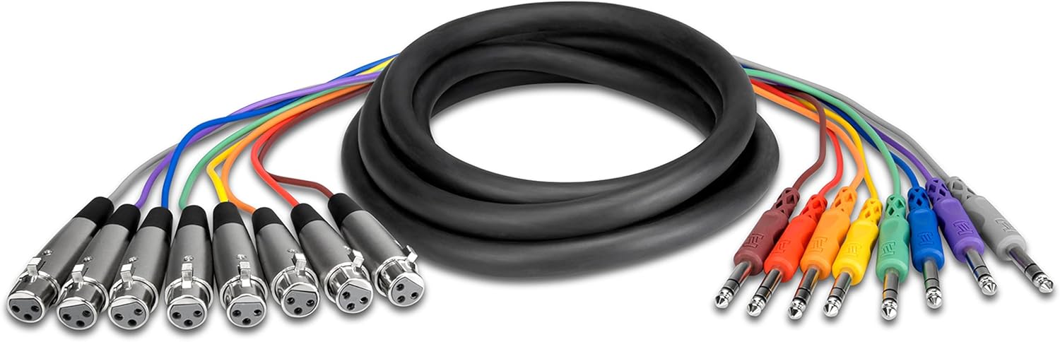 Hosa STX-802F Balanced Snake, XLR3F to 1/4