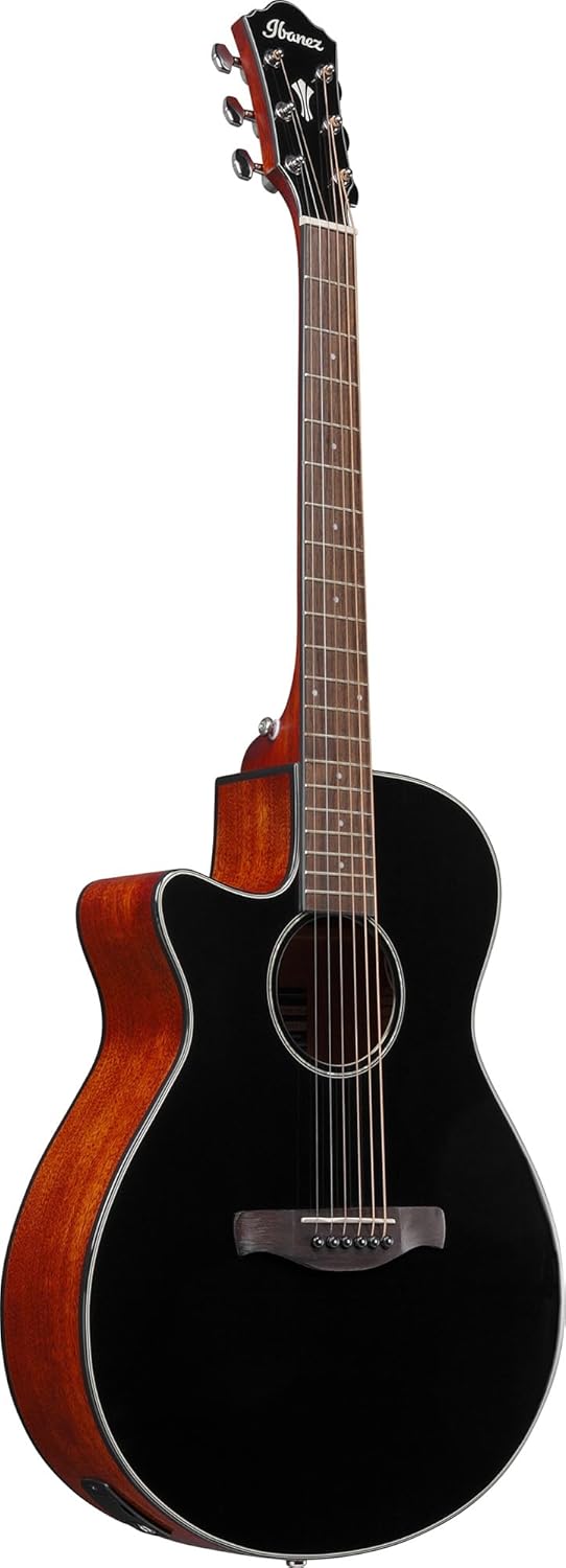 Ibanez AEG50L AEG Left-Handed Acoustic-Electric Guitar - Black High Gloss Bundle with Gig Bag, Strap, D'Addario Strings, Picks, Austin Bazaar Instructional DVD, and Polishing Cloth