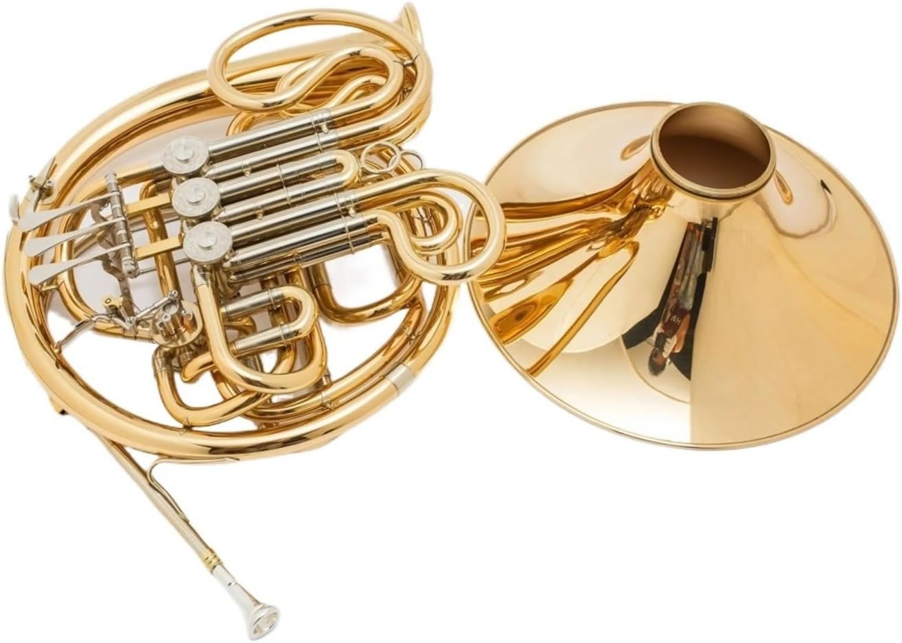 Brass French Horn Gold brass body 4key double professional French horn