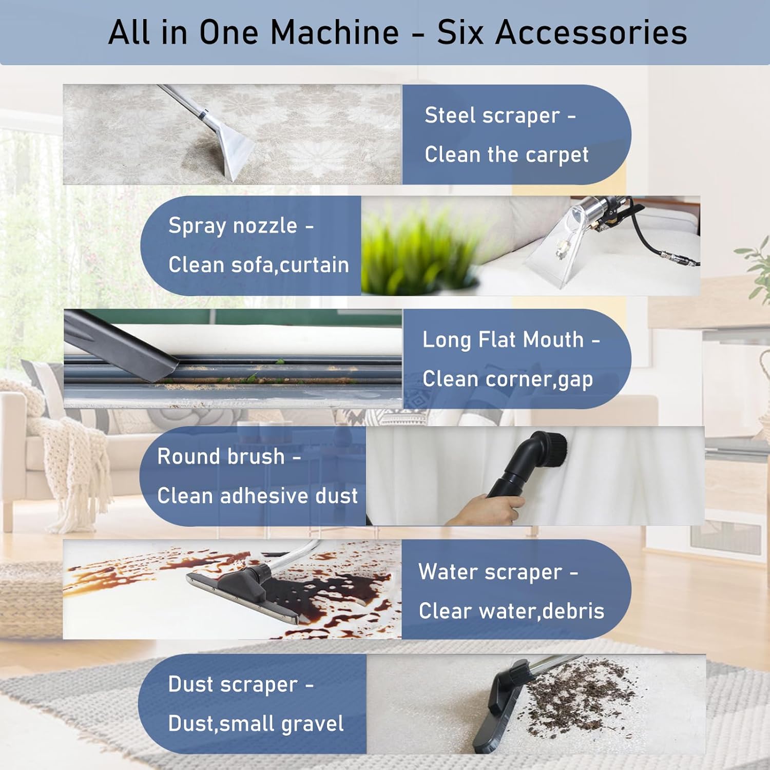 INTSUPERMAI 80L Carpet Cleaner Upright Carpet Cleaner Commercial Carpet Extractor Upholstery Cleaner 3 in 1 Multi-Purpose Floor Deep Cleaner