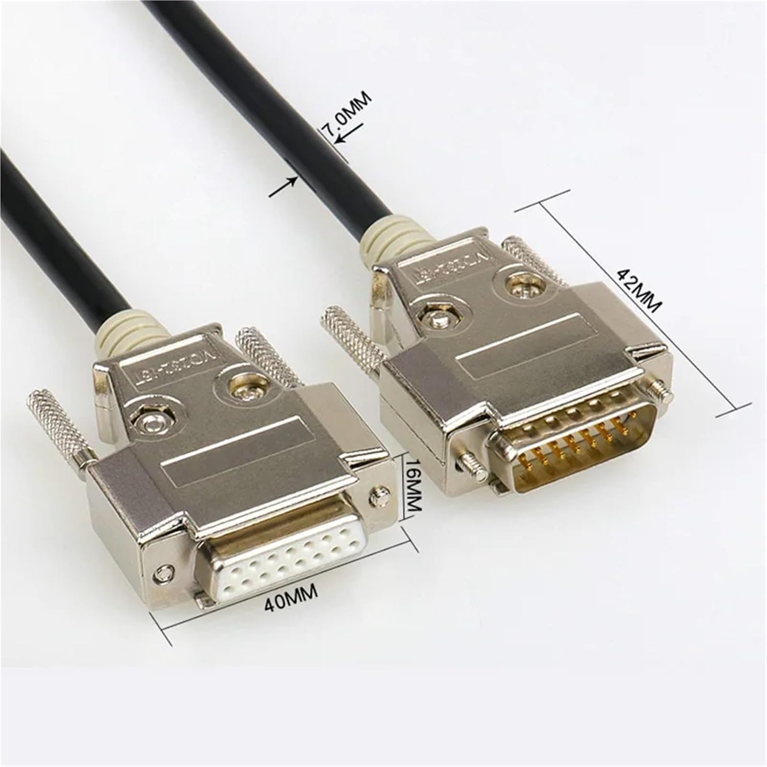 DB15 Cable DB 15 Pin Two Rows Connectors DB15 Data Cable Male to Male Male to Female Female to Female 1.5m 2m 3 Meters 5m 8m 26AWG(10m,Female to Female)