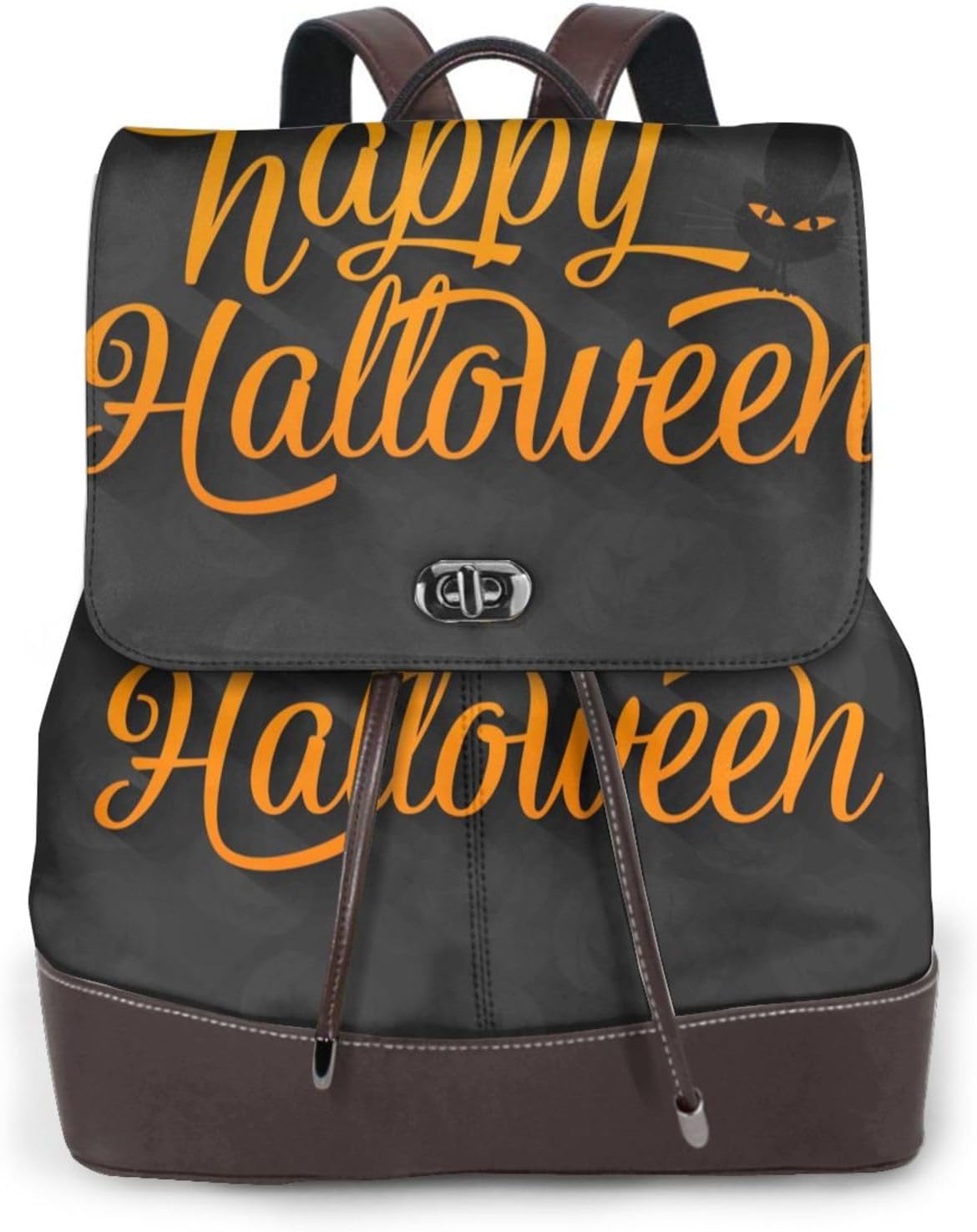 Happy Halloween for Womens Backpack Purse Microfiber PU Anti-theft Large Fashion Designer Travel Bag Ladies Shoulder Bags