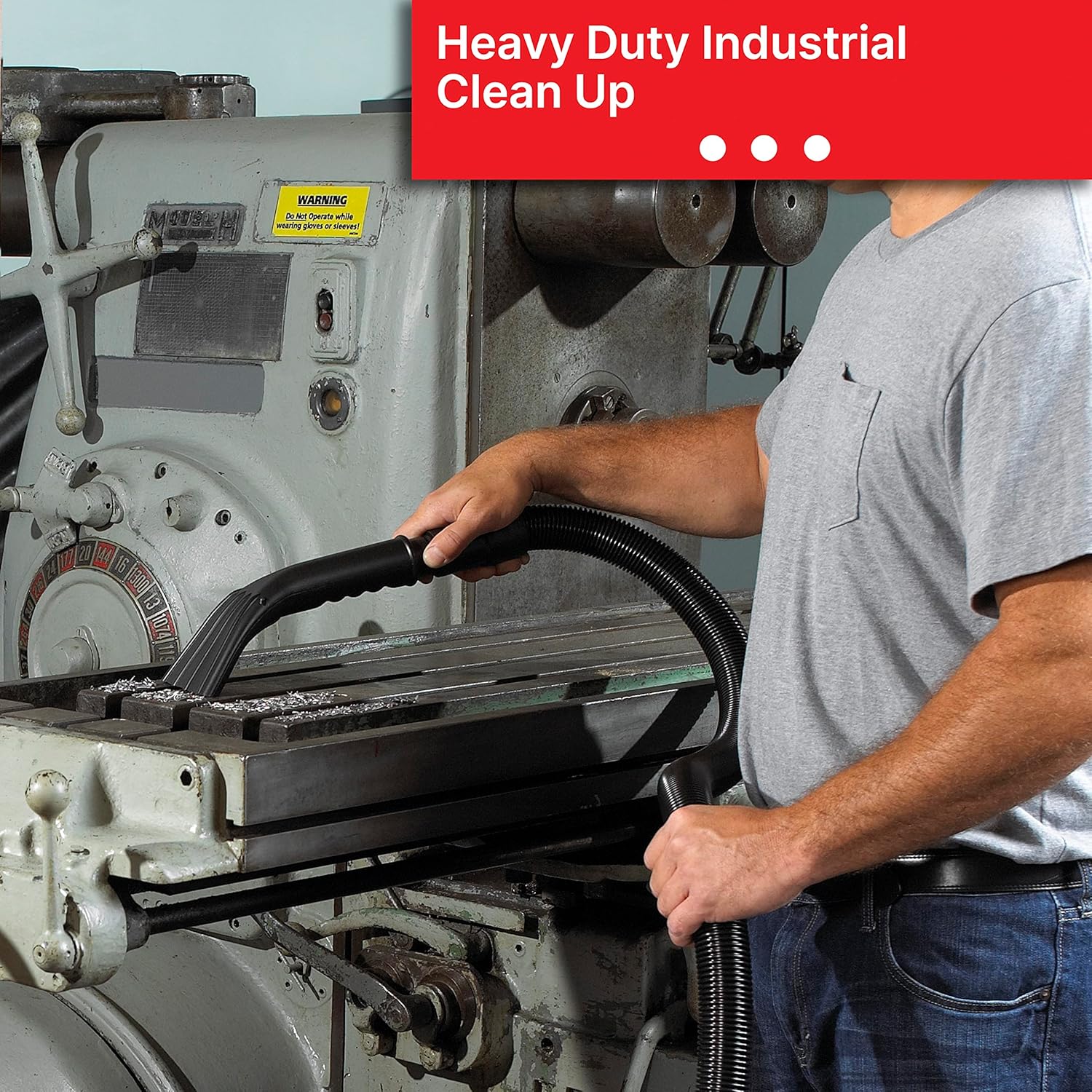 Shop-Vac 9700606 55 Gallon Drum Two-Stage Wet/Dry Head Assembly, 3.0 Peak HP, 1.5 Inch Diameter x 12 Foot Crush-Resistant Hose, 35 Ft Cord Length, For Heavy-Duty Wet/Dry Pickup With Blower Feature