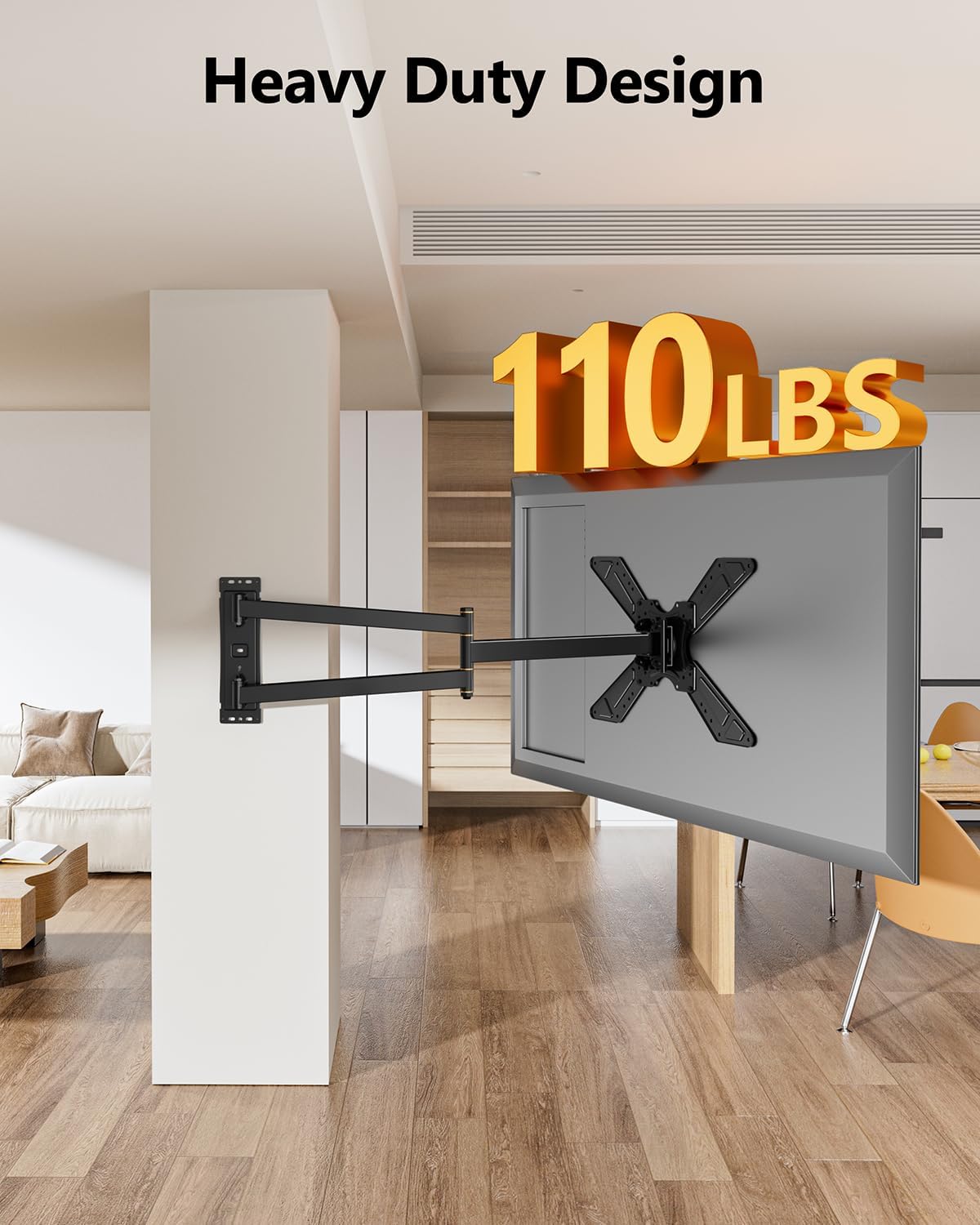 FORGING MOUNT Full Motion Corner TV Wall Mount for 32-75 Inch TVs Holds 110 lbs,33
