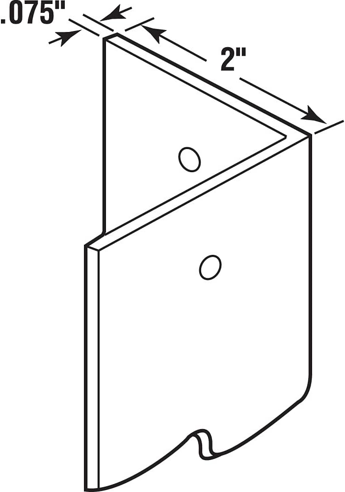 Prime-Line MP10857 Stainless Steel Corner Shield with Fasteners, 2 x 48 In. (6 Pack)