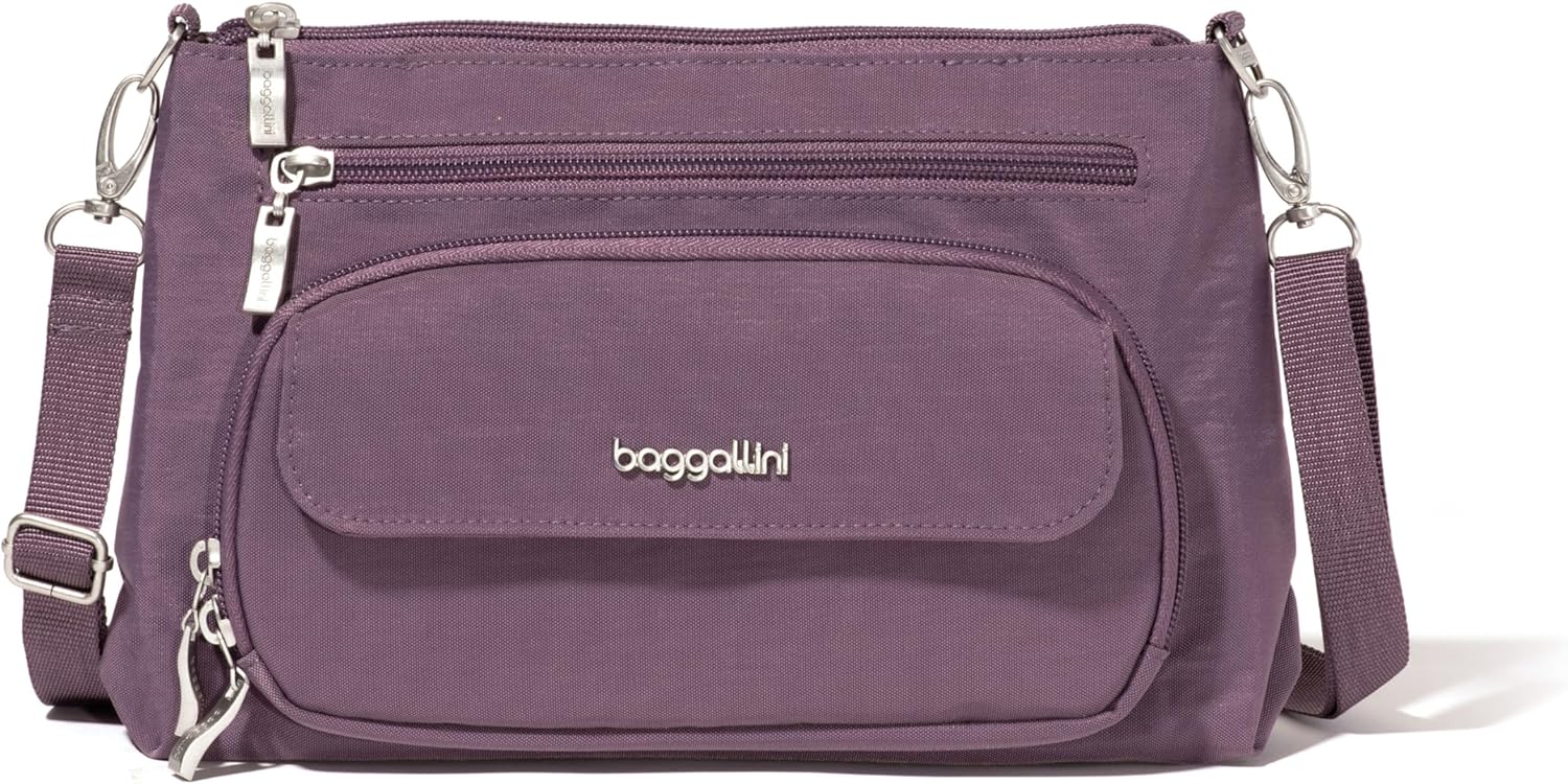 Baggallini womens Original Everyday 11x 7.5 Crossbody Bags for Women Rfid Protected Lightweight Nylon Zippered Travel Purse