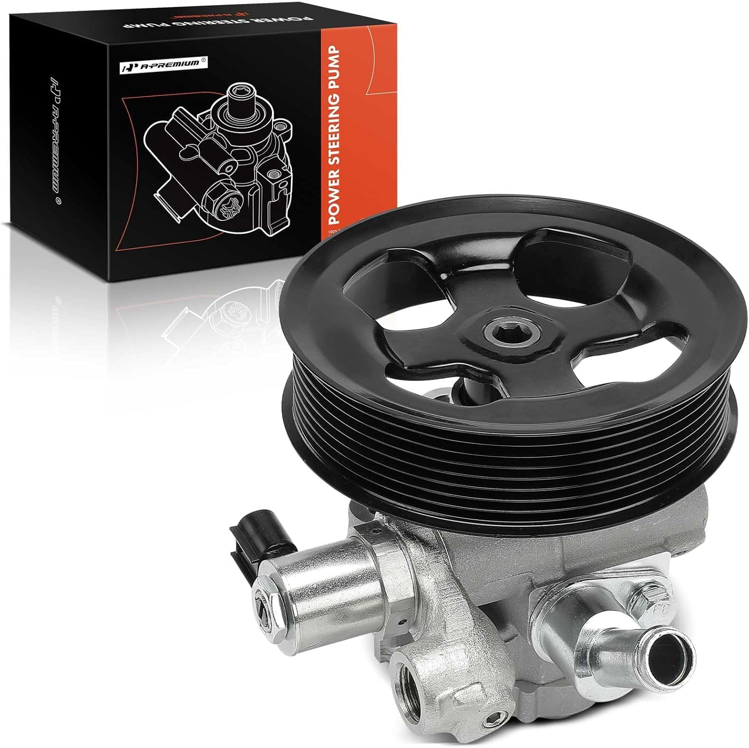 A-Premium Power Steering Pump, with Pulley, Compatible with Toyota Tundra 2010 4.6L 4.7L, Tundra 2011-2013 4.6L, Sequoia 2008-2009 5.7L, Sequoia 2010-2022, Replace # 443100C110