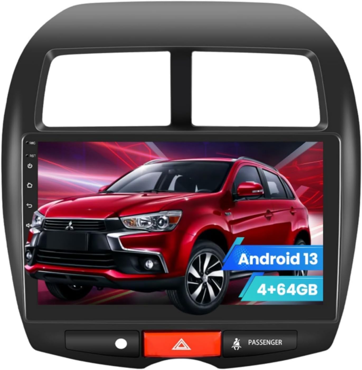 [4+64G] Car Stereo for Mitsubishi ASX 2013-2015,Outlander Sport 2010-2019,RVR 2011-2017,Supports Wireless Carplay&Android Auto, 10.1 Inch IPS Touchscreen Bluetooth Radio with GPS WiFi FM Radio SWC