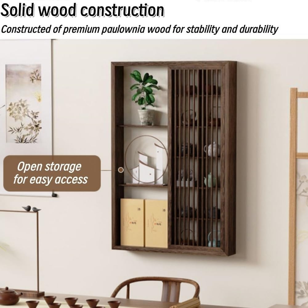 Multi-Layer Storage Rack Cup Holder Wood Display Stand Hanging Mug Organizer for Living Room Tea Room Long-Lasting