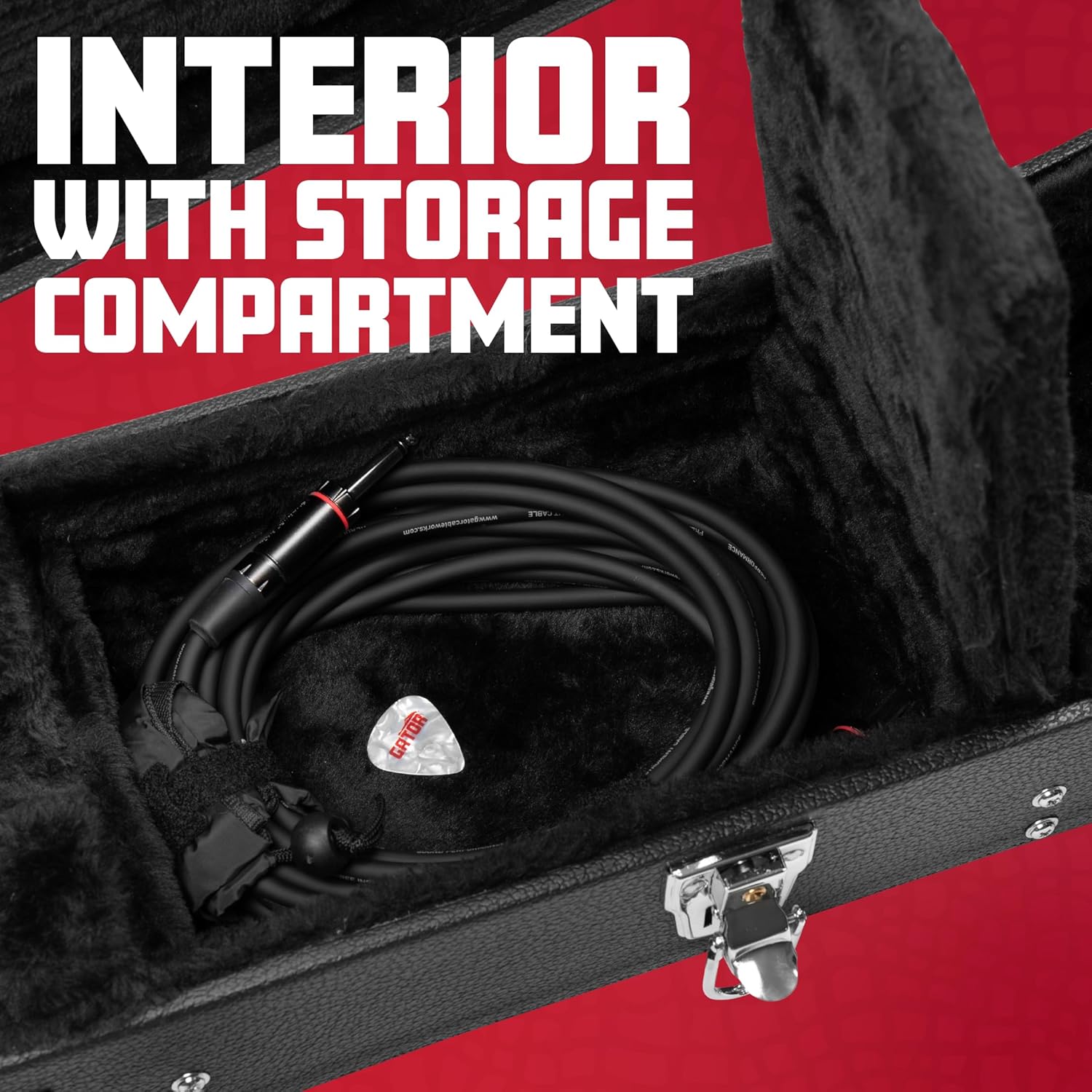 Gator Cases Deluxe Wood Case for Flying V Style Electric Guitars; (GW-FLYV)