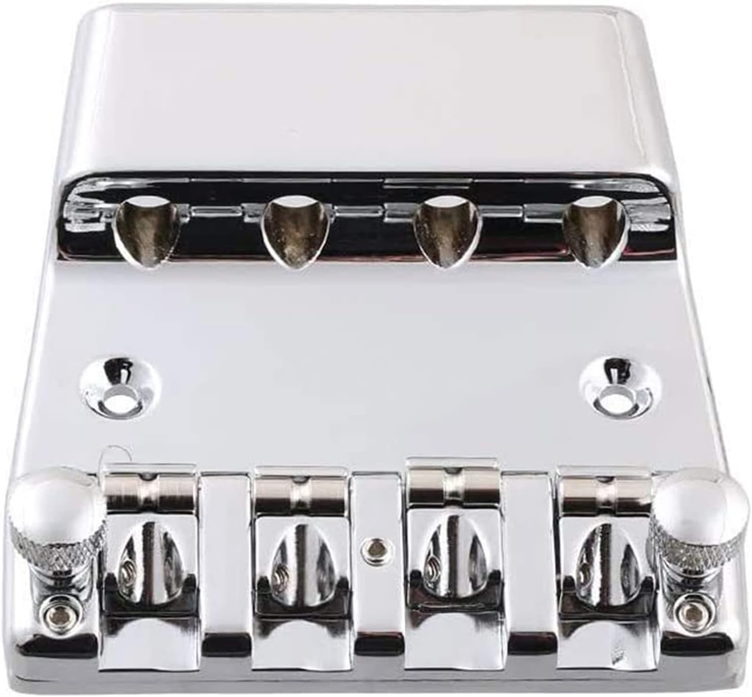 Fixed Bass Guitar Bridge 4 String with Tool Set Hardtail Saddle Bridge Guitar Parts Electric Guitar Bridge