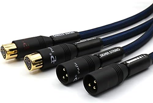 OFC Pure Copper Audio interconnect Cable with Carbon Fiber XLR Plug (Length : 50cm)