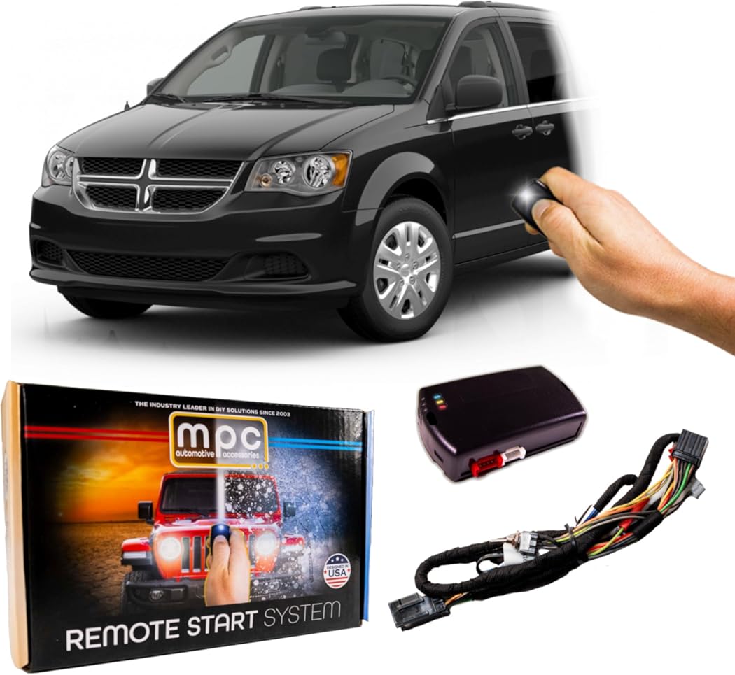 MPC Complete Remote Start Kit Compatible with Dodge Grand Caravan 2011-2020 - Plug & Play - Use OEM Remotes - Firmware Preloaded