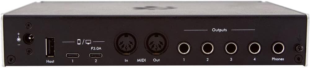 iConnectivity AUDIO4c Desktop 4x6 USB Type-C Audio/MIDI Interface Bundle with 4x Black 10 feet MIDI Cable