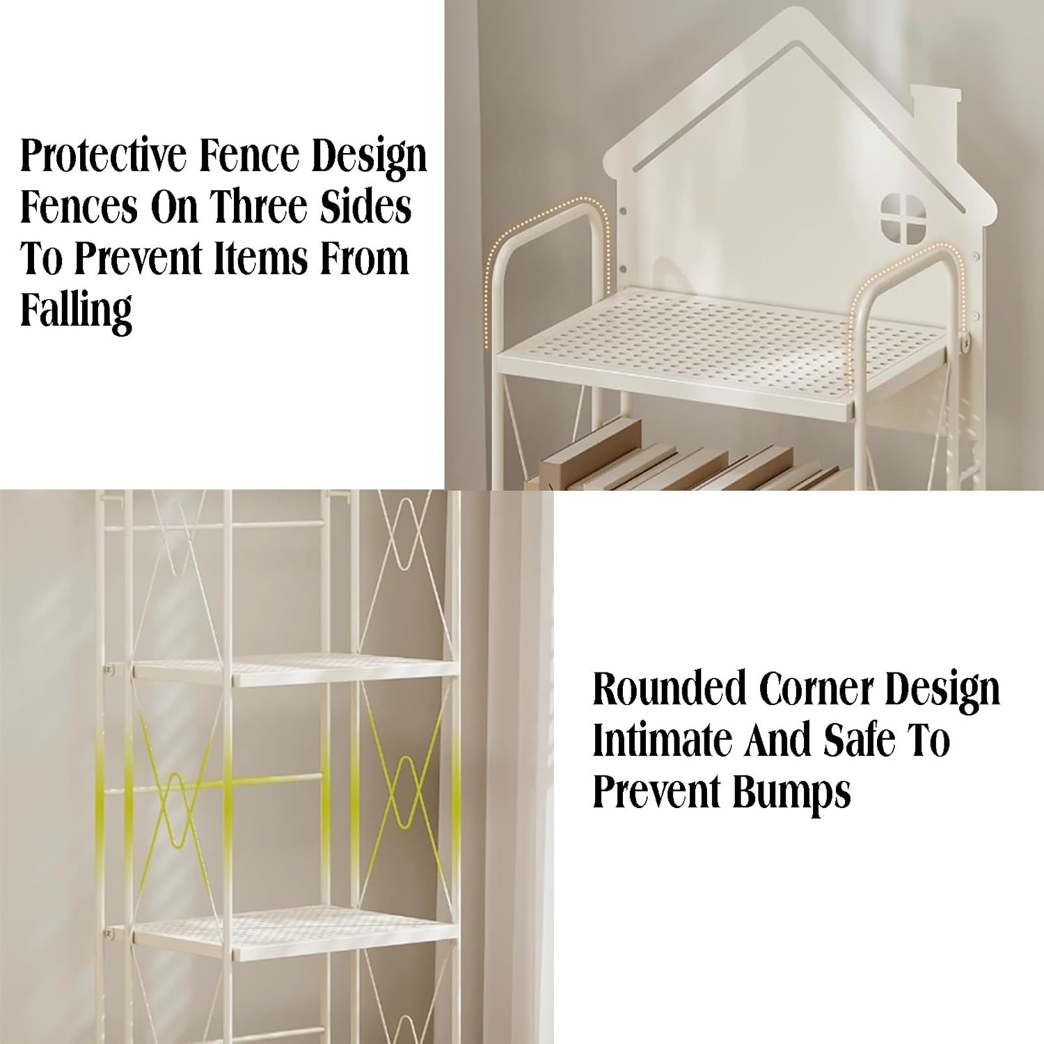 3/4/5 Layer Corner Bookcase,Storage Display Rack, Multi-Layer Storage Rack,Easy to Use for Small Space,Living Room, Office(Color 2,3tier) (Color 1 5tier)