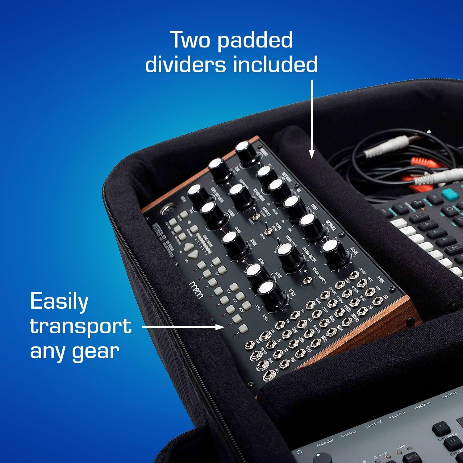 ANALOG CASES RANE One Case - Custom-Fitted Padded SUSTAIN Travel Case with Backpack Straps