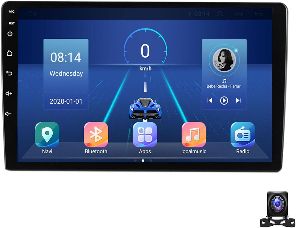 9 Inch Android 13 Car Radio Compatible with Toyota Etios Bluetooth Car Stereo Compatible with Carplay Android Auto, Navigation, Steering Wheel Controls, Backup Camera,M90S 1G+32G