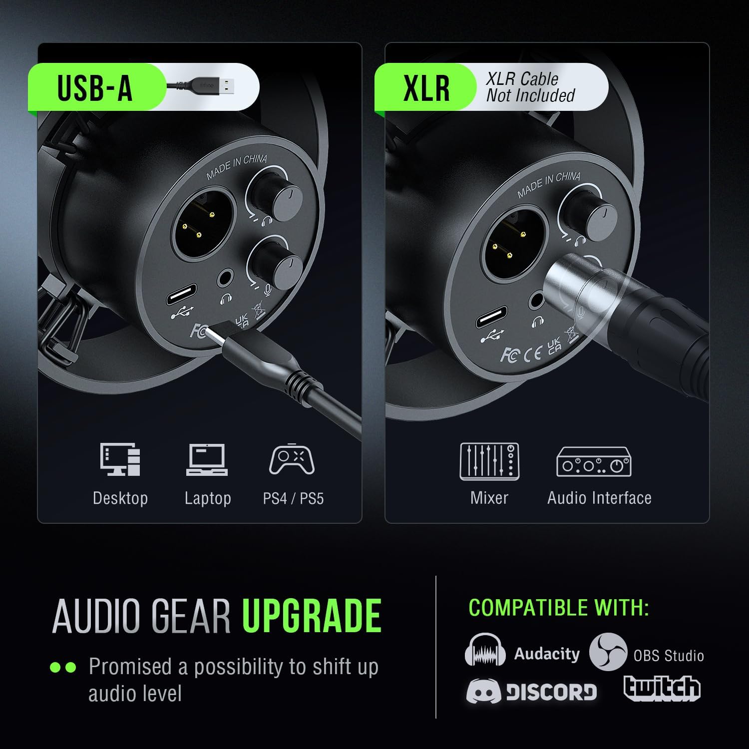 FIFINE Dynamic Microphone, XLR/USB Podcast Recording PC Microphone for Vocal Voice-Over Streaming, Studio Metal Mic with Mute, Headphone Jack, Monitoring Volume Control, Windscreen-Amplitank K688