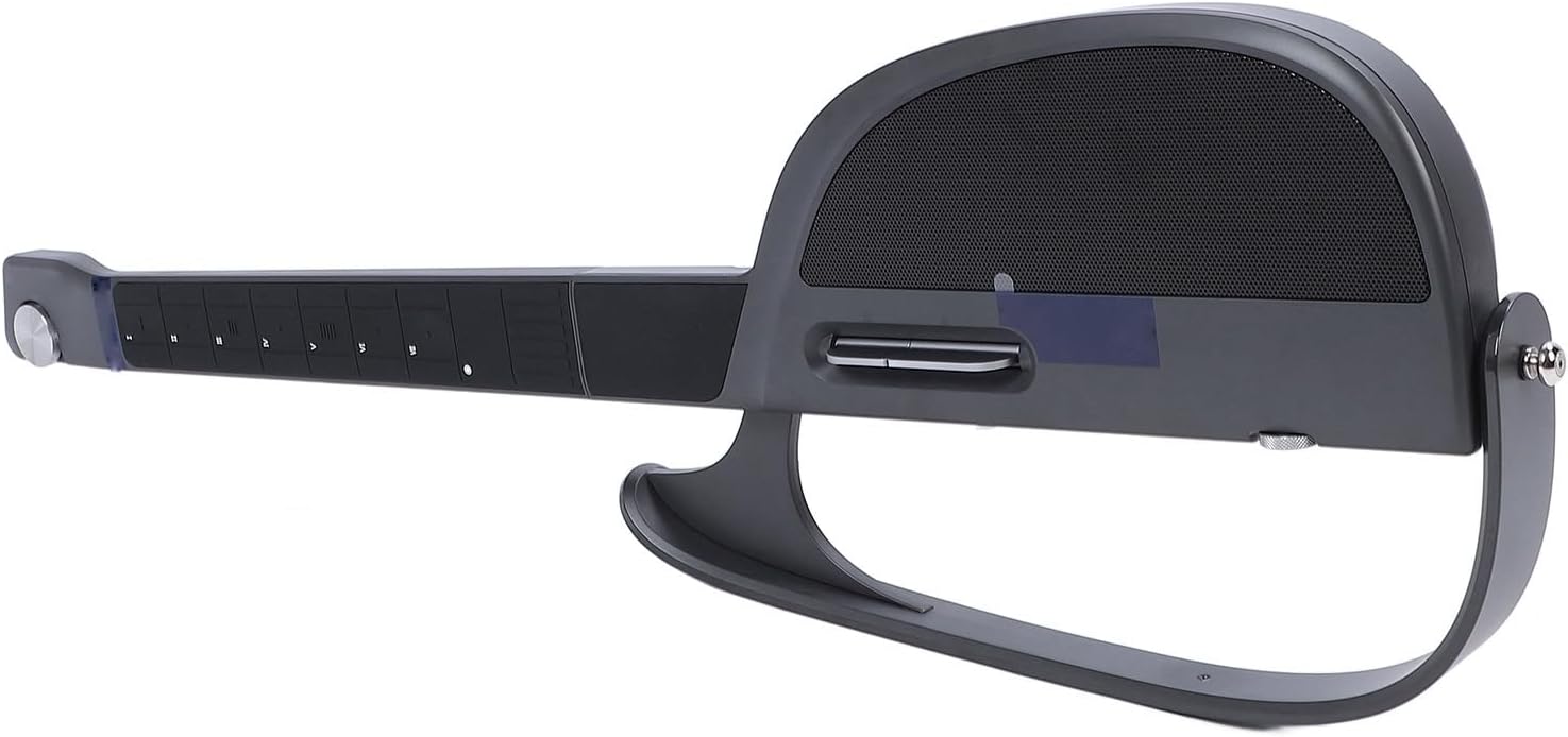 C1 Stringless Smart Guitar, Foldable Automatic Accompaniment Guitar with Storage Bag for Travel for One Man Band, For Adults & Teens (Black Gray)